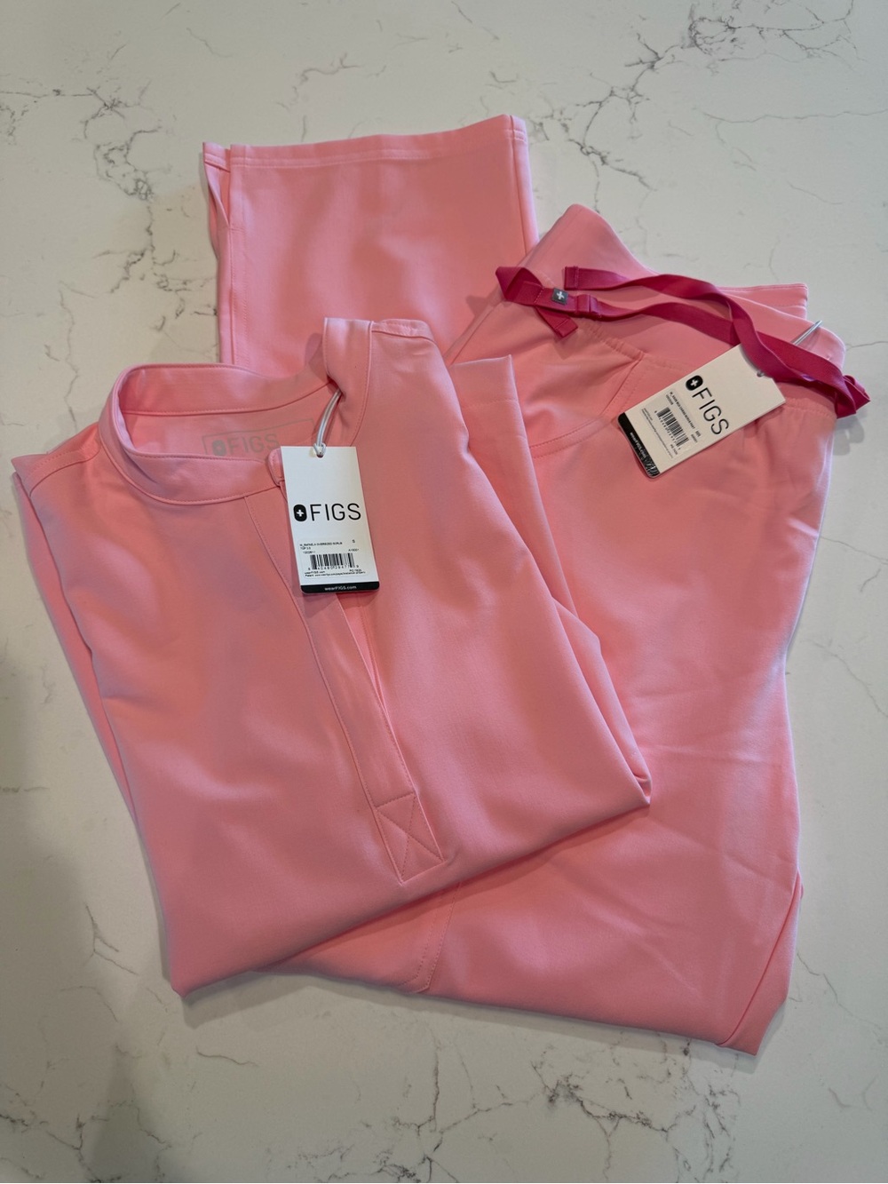 NWT Figs Fight Club Pink Set